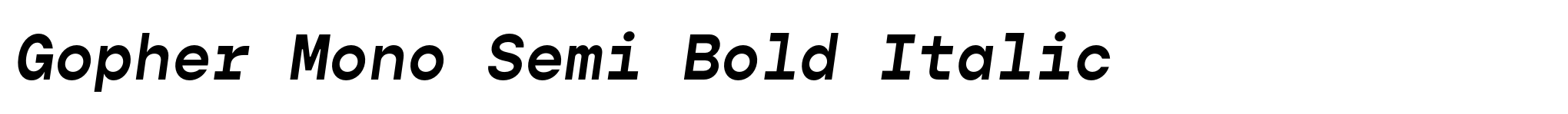 Gopher Mono Semi Bold Italic image